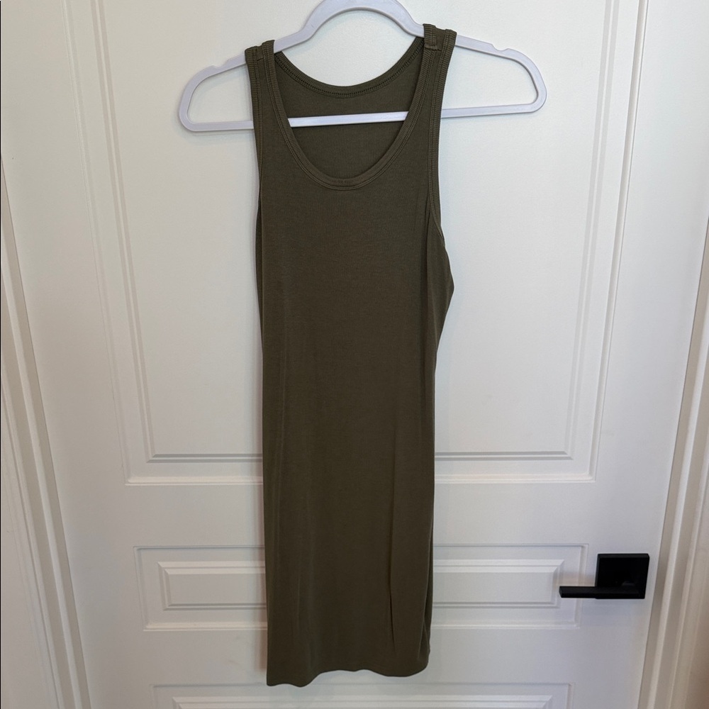 Olive Green Sleeveless Dress